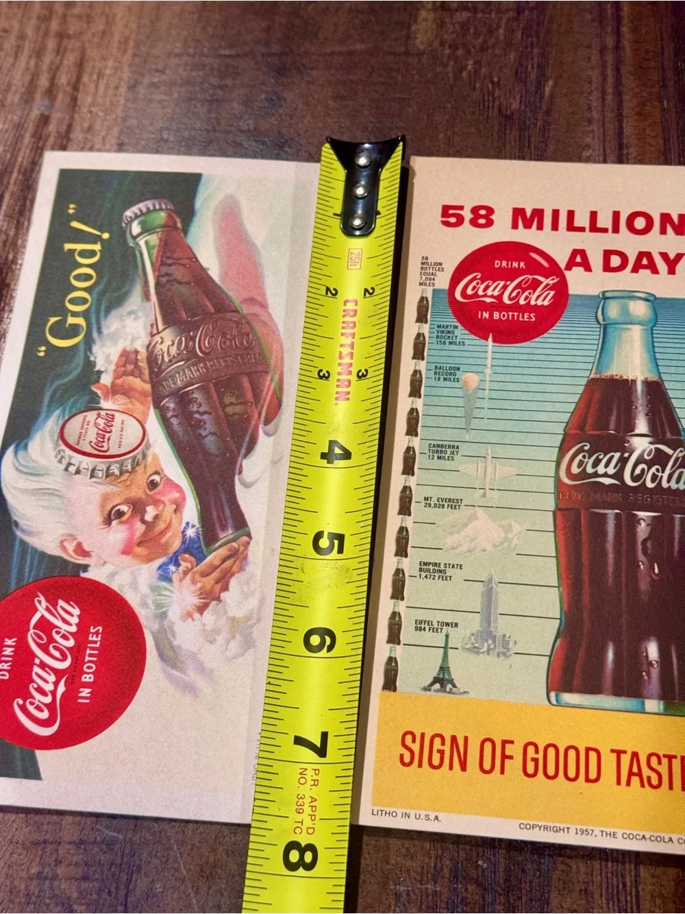 Rare 1953 and 1957 original shelf advertisement. Over 70 years old!!!!!